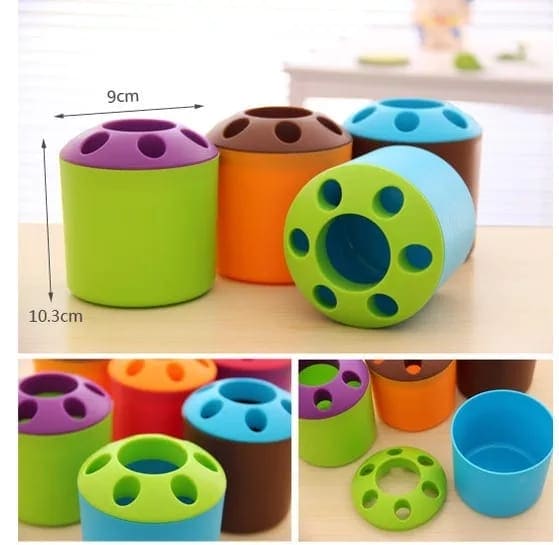 5 Holes Multipurpose Candy Colored Toothbrush Storage Holder, Special Porous Couple Creative Toothbrush Container, Multifunctional Desktop Pen Holder 5 Holes Multipurpose Candy Colored Toothbrush Storage Holder, Special Porous Couple Creative Toothbrush Container, Multifunctional Desktop Pen Holder